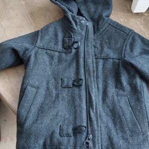 Old Navy Charcoal Hooded Trench Coat